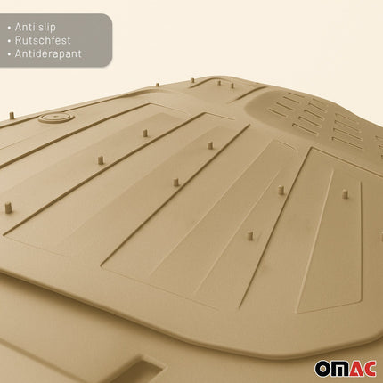 Fußmatten Automatten für BMW 3er 3D Passform Hoher Rand Gummimatten Beige