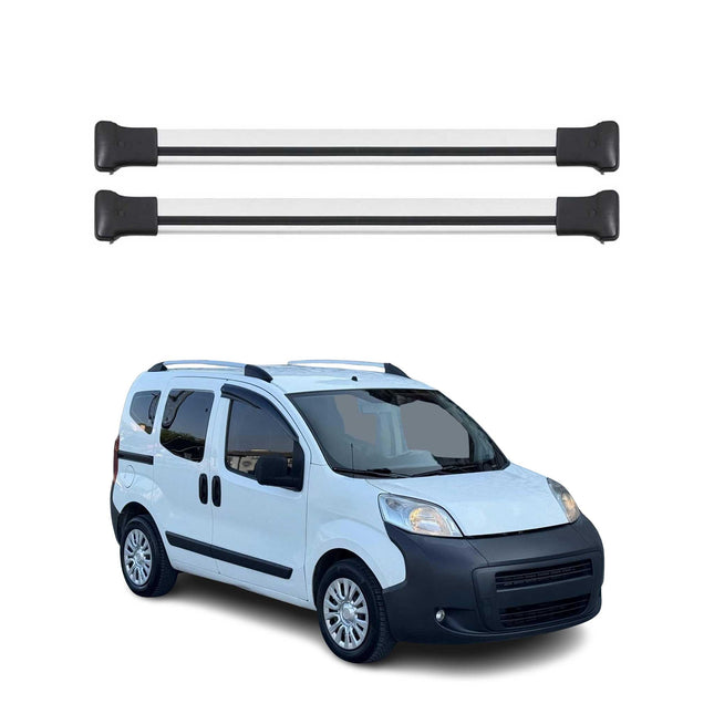 Dachträger Gepäckträger für Peugeot Bipper 2008-2016 Relingträger Alu Silber 2x