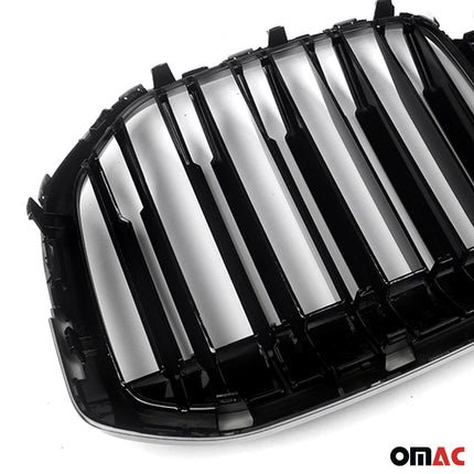 Nieren Grill Kühlergrill für BMW X7 G07 2019-2021 PRE FL Schwarz Glanz
