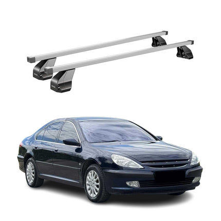 Menabo Dachträger Grundtäger für Peugeot 607 2000-2005 Pre-FL 75kg Stahl Grau 2x