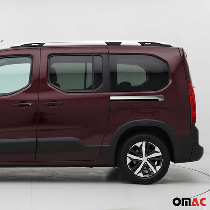 Seitentürleiste Türleisten Türschutzleiste für Peugeot Rifter 2019-2021 Chrom 2x