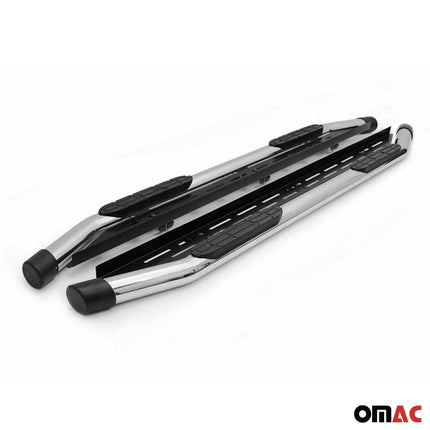 Edelstahl Trittbretter Schwellerrohre für Toyota Hilux DoubleCab 2005-15 Silber
