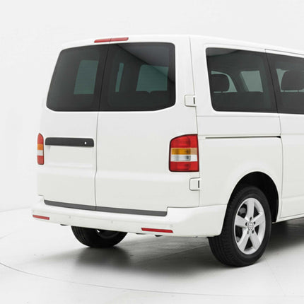 Kofferraumleiste Heckleiste für VW T5 2003-2015 Doppelheck Edelstahl Dunkel 2tlg