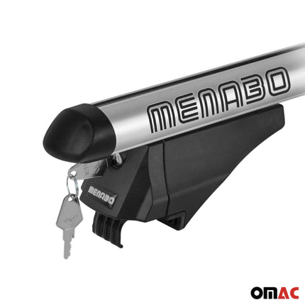 Menabo Dachträger Grundtäger für Audi A6 C7 Allroad 2012-2018 75kg Alu Silber 2x