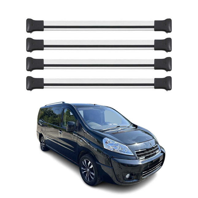 Dachträger Gepäckträger für Peugeot Expert 2007-2016 Relingträger Alu Silber 4x