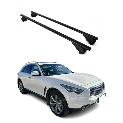 Dachträger Grundtäger für Infiniti FX37 2008-2013 75kg Metall Schwarz 2 tlg