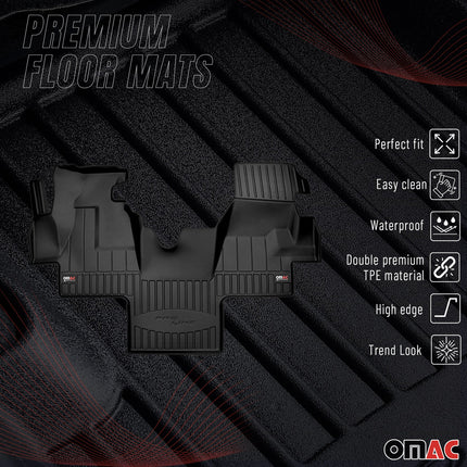 OMAC Gummi Fußmatten für VW LT 1996-2006 Premium TPE 3D Automatten Antirutsch 1x