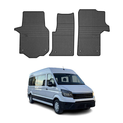 OMAC Gummi Fußmatten für VW Crafter 2017-2026 Automatten Gummi TPE Schwarz 3tlg