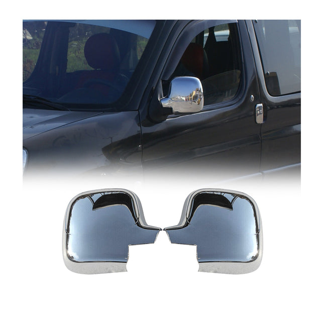Spiegelkappen Spiegelabdeckung für Peugeot Partner 2008-2012 Chrom ABS B-Ware