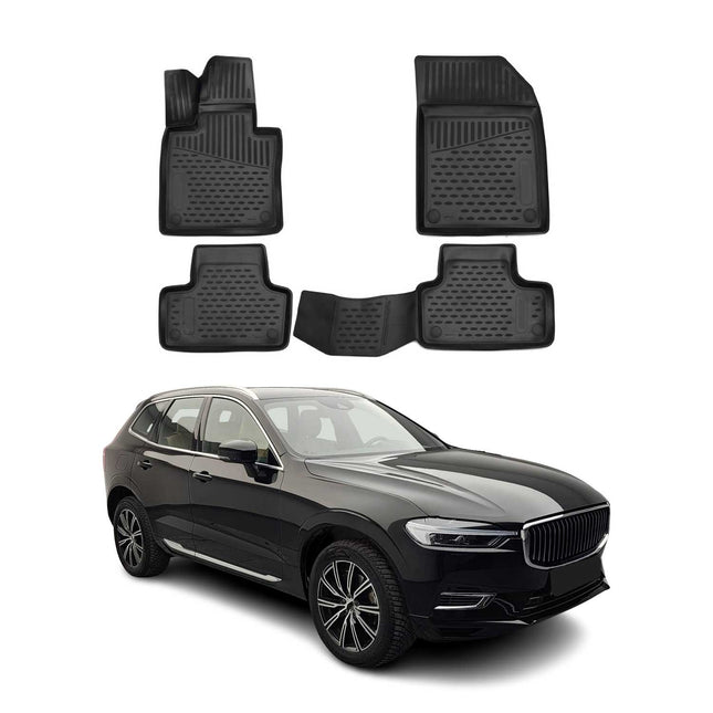 OMAC Gummimatten Fußmatten für Volvo XC60 II 2018-26 TPE Automatten Schwarz 4tlg