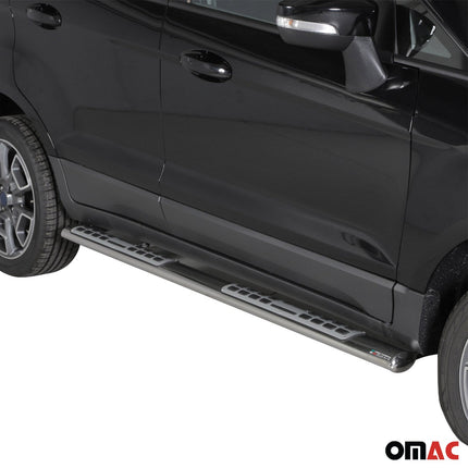 Edelstahl Seitenschweller Schwellerrohre für Ford Ecosport 2013-2017 Silber