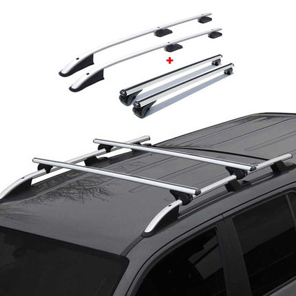 Dachträger + Dachreling für Ford Transit 2015-2026 Kurzer Radstand Alu Silber 4x