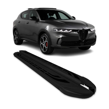 Trittbretter Seitenschweller für Alfa Romeo Tonale 2022-2026 Schwarz 2 tlg