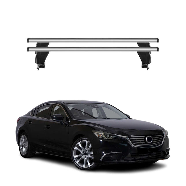 Menabo Dachträger Grundtäger für Mazda6 2012-2025 50kg Aluminium Silber 2 tlg
