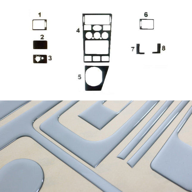 Innenraum Dekor Cockpit für Ford Mondeo mk3 2000-2003 Aluminium Optik 8tlg