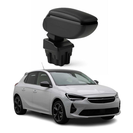 Armlehne Mittelarmlehne für Opel Corsa F 2019-2026 PU-Leder ABS Schwarz