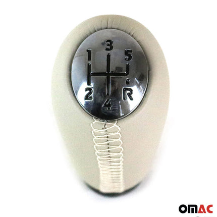 Schaltknauf Schaltknopf für Renault Fluence 2009-2015 5 gang Kunstleder Beige