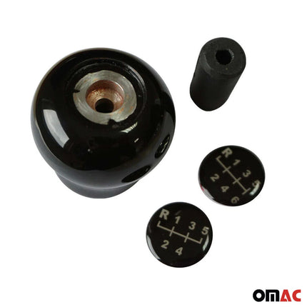 Schaltknauf Schaltknopf für VW Multivan T5 2003-2015 Edelholz Schwarz Glanz