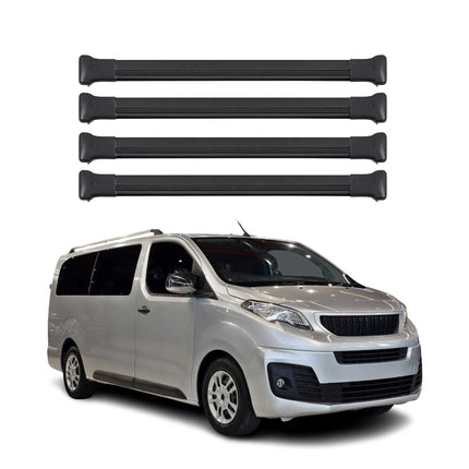 Dachträger Grundtäger für Peugeot Expert / Traveller 2016-2026 Alu Schwarz 4 tlg