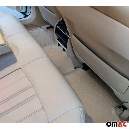 Fußmatten 3D Gummimatten für Seat Ibiza 2009-2017 Schrägheck Gummi TPE Beige 4x