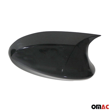Spiegelkappen Spiegelabdeckung für BMW 3er E90 2005-2008 ABS Schwarz Glanz 2tlg