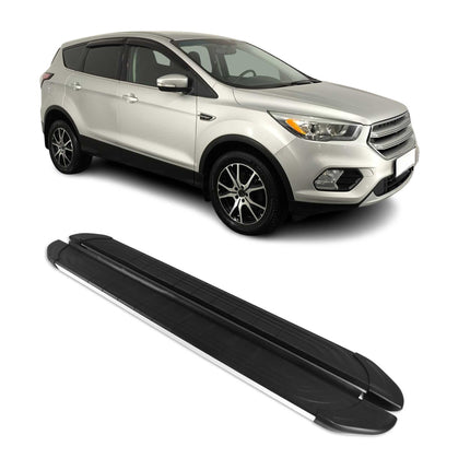 Trittbretter Seitenschweller für Ford Kuga II 2012-2019 Aluminium Schwarz Silber