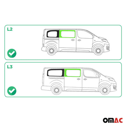 Seitenfenster Auto Fenster für Citroen Jumpy 2016-2026 Schiebetür Rechts L2 L3