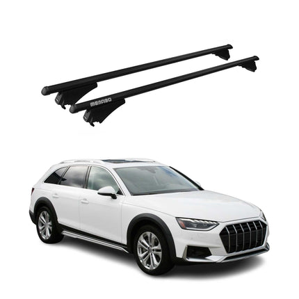 Menabo Dachträger für Audi A4 B9 Avant Allroad 2016-2025 75kg Alu Schwarz 2x