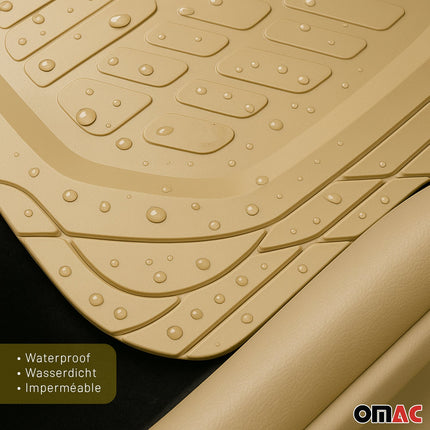 Fußmatten Automatten für BMW 3er 3D Passform Hoher Rand Gummimatten Beige