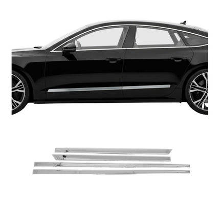 Seitentürleiste Türschutzleiste für Audi A7 C8 Sportback 2018-2025 Edelstahl 4x