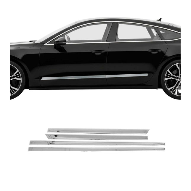 Seitentürleiste Türschutzleiste für Audi A7 C8 Sportback 2018-2025 Edelstahl 4x