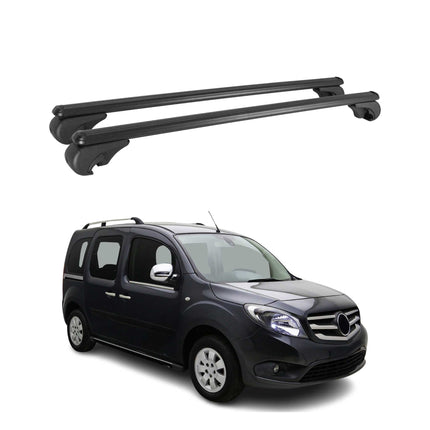 Dachträger Grundtäger für Mercedes Citan W415 2012-2021 75kg Alu Schwarz 2 tlg