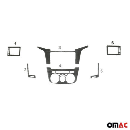 Innenraum Dekor Cockpit für Toyota Hilux VII 2005-2011 Pre-FL Carbon Optik 6tlg