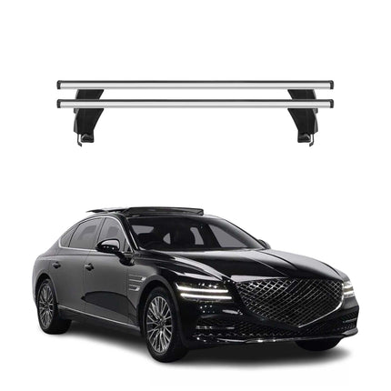 Menabo Dachträger Grundträger für Genesis G80 2017-2020 Alu Grau 2tlg
