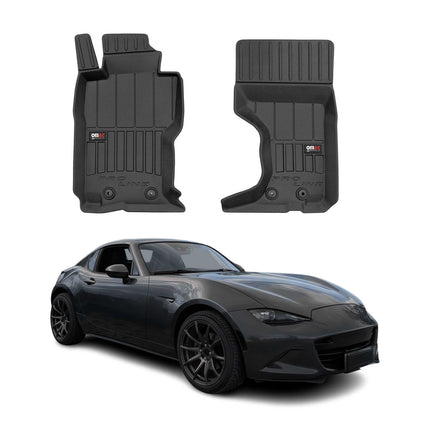 OMAC Gummi Fußmatten für Mazda MX-5 2015-2026 Premium TPE Automatten Schwarz 2x