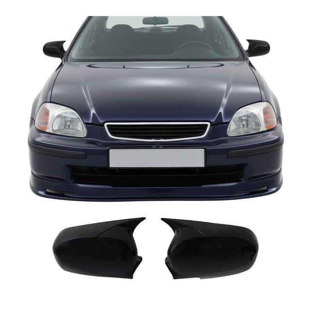Spiegelkappen Spiegelabdeckung für Honda Civic Schrägheck 1997-1999 ABS Glanz