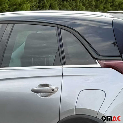 Fensterleisten Zierleisten für Opel Crossland X 2017-2024 Edelstahl Chrom 8tlg