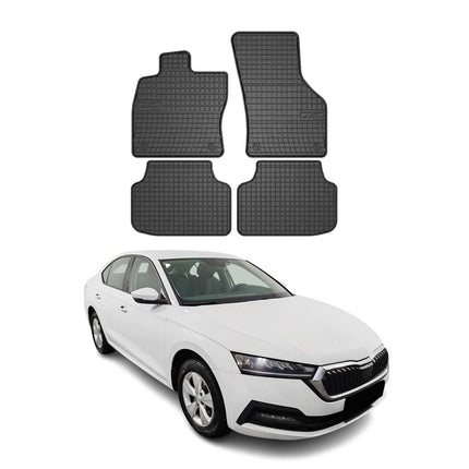 OMAC Gummi Fußmatten für Skoda Octavia 2020-2026 Automatten Gummi TPE Schwarz 4x