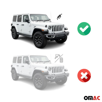 OMAC Gummimatten Fußmatten für Jeep Wrangler 2018-2026 TPE Schwarz 4tlg