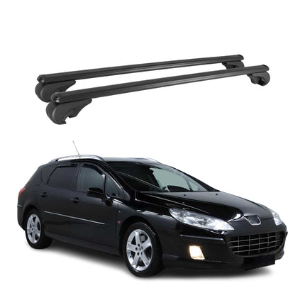 Dachträger für Peugeot 407 SW 2004-2006 Gepäckträger Grundträger Alu Schwarz 2x
