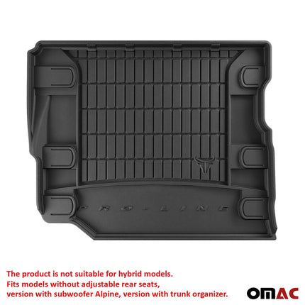 OMAC Gummi Kofferraumwanne für Jeep Wrangler Unlimited JL 2018-2026 TPE Schwarz