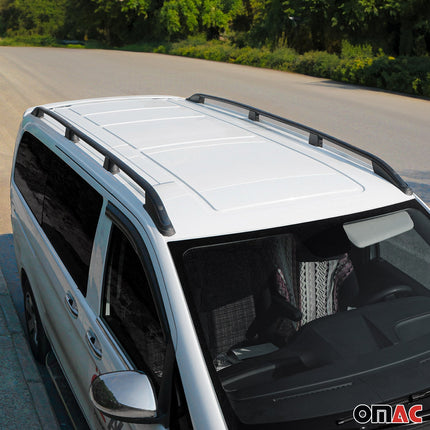 Dachreling Dachgepäckträger für VW Caddy 2015-2020 L2 Langer  Alu Schwarz