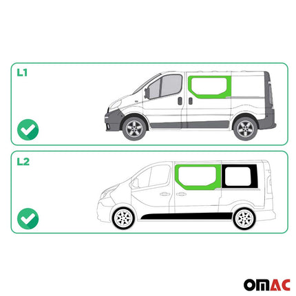 Seitenfenster für Renault Trafic 2001-2014 Schwarz Auto Fenster Links L1 L2