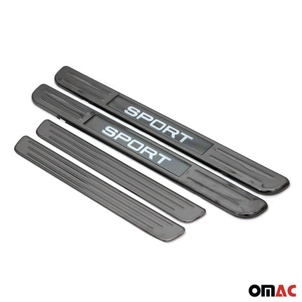 Einstiegsleisten Türschweller Sport für Citroen C3 2002-2010 Edelstahl Dunkel 4x