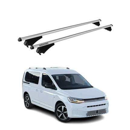 Menabo Dachträger Grundtäger für VW Caddy 2020-2026 75kg Aluminium Silber 2 tlg