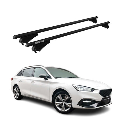Menabo Dachträger Grundtäger für Seat Leon 2020-2026 75kg Alu Schwarz 2 tlg