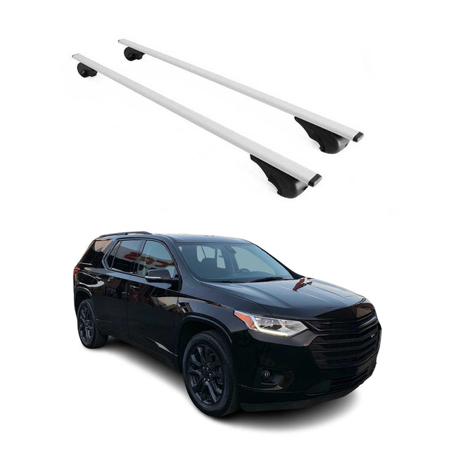 Dachträger Grundtäger für Chevrolet Traverse 2018-2024 75kg Metall Silber 2 tlg