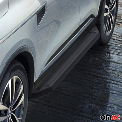 Trittbretter Seitenschweller für Renault Koleos 2016-2024 ABE Schwarz Alu