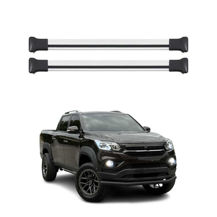 Dachträger Grundtäger für Ssangyong Grand Musso 2018-2026 75kg Alu Silber 2 tlg