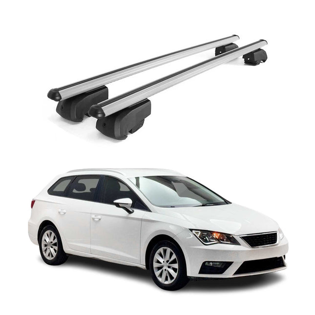 Dachträger Gepäckträger für Seat Leon ST 2020-2023 Querträger ABE Alu Grau